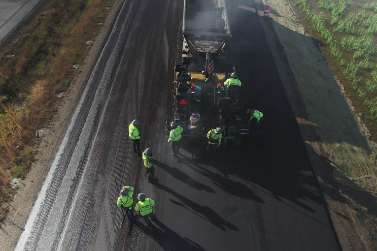 Michigan Paving Commercial Paving Crew