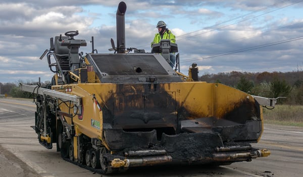 Michigan Paving team member on I69 project